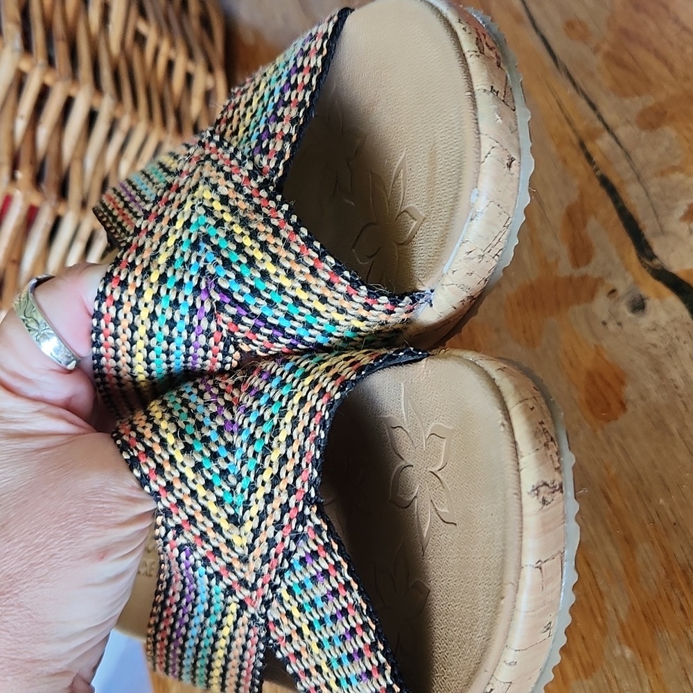 Skechers Luxe Foam Woven Multicolored Sandals sz 9‎ - Picture 16 of 16